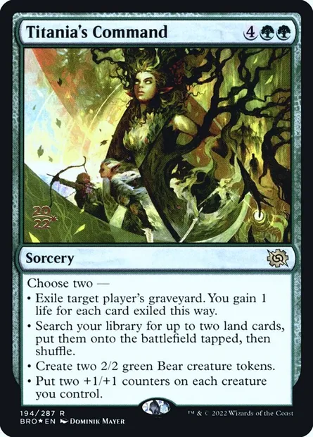 Titania's Command, Magic card PBRO 194s — The Brothers' War Promos set