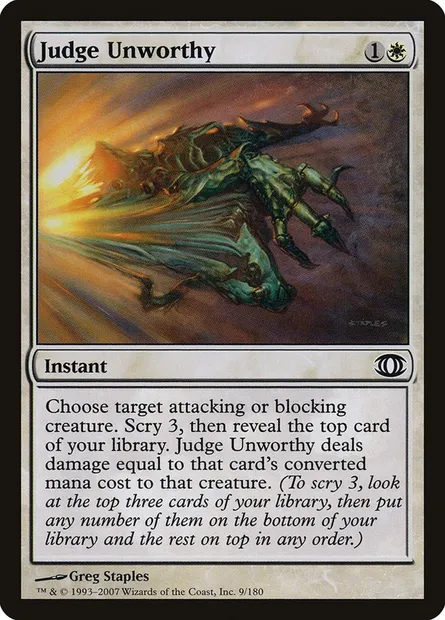 Judge Unworthy, Magic card FUT 9 — Future Sight set