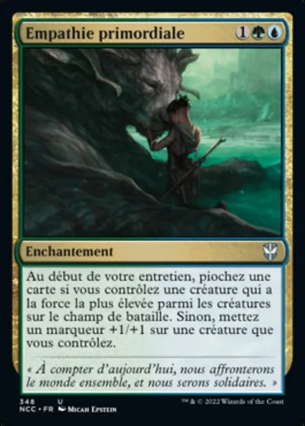 Empathie primordiale, carte Magic NCC 348 — extension New Capenna Commander