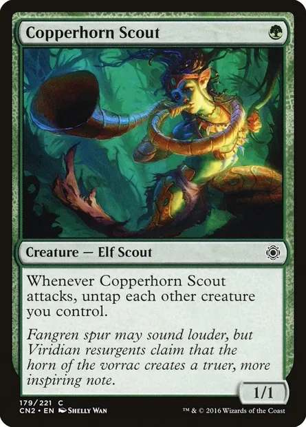 Éclaireur cuivrecorne, carte Magic CN2 179 — extension Conspiracy: Take the Crown