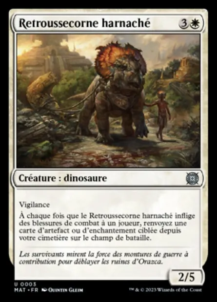 Retroussecorne harnaché, carte Magic MAT 3 — extension L'invasion des machines : le jour d'après
