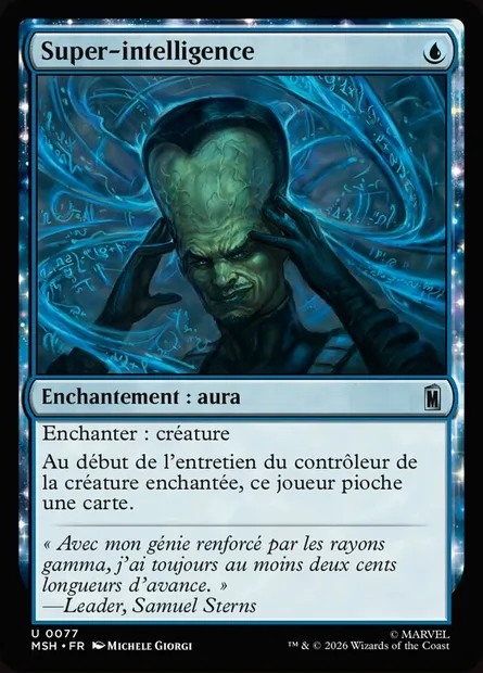 Super-intelligence, carte Magic MSH 77 — extension Marvel Super Heroes