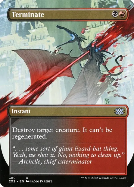 Terminate, Magic card 2X2 389 — Double Masters 2022 set