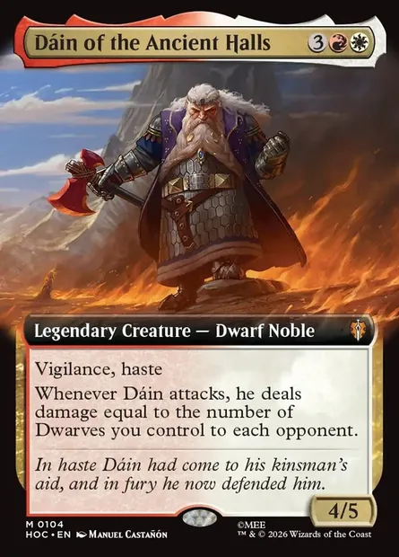 Dáin of the Ancient Halls, Magic card HOC 104 — The Hobbit Eternal set