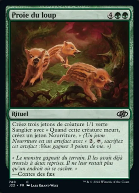 Proie du loup, carte Magic J22 740 — extension Jumpstart 2022