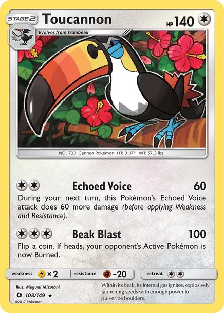Toucannon, Pokémon card SUM 108 — Sun & Moon set