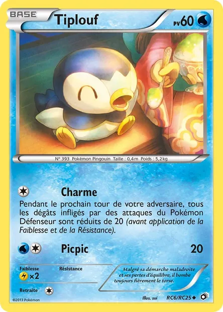 Tiplouf, carte Pokémon LTR RC6 — extension Legendary Treasures