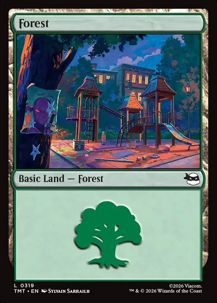 Forêt, carte Magic TMT 319 — extension Teenage Mutant Ninja Turtles