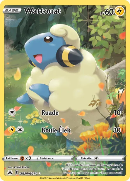 Wattouat, carte Pokémon CRZ GG34 — extension Zénith Suprême