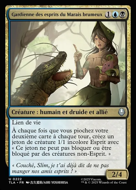 Gardienne des esprits du Marais brumeux, carte Magic TLA 222 — extension Avatar: The Last Airbender