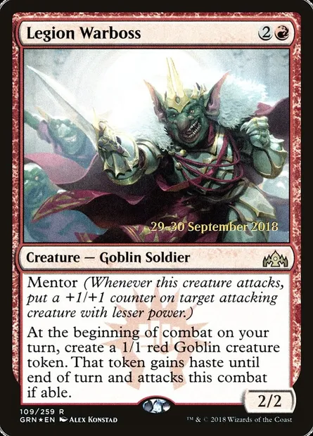 Legion Warboss, Magic card PGRN 109s — Guilds of Ravnica Promos set