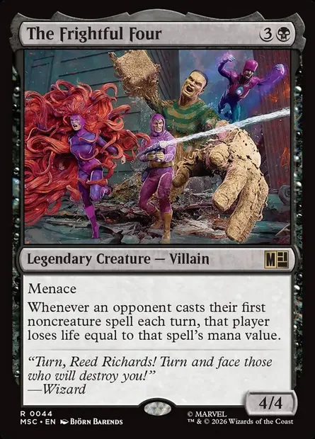 The Frightful Four, Magic card MSC 44 — Marvel Super Heroes Commander set