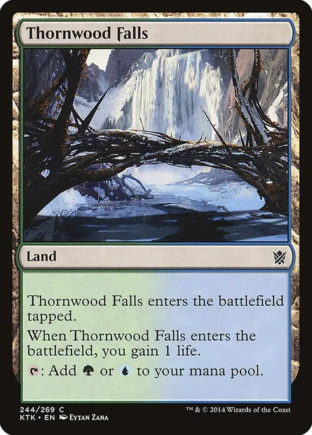 Thornwood Falls, Magic card KTK 244 — Khans of Tarkir set