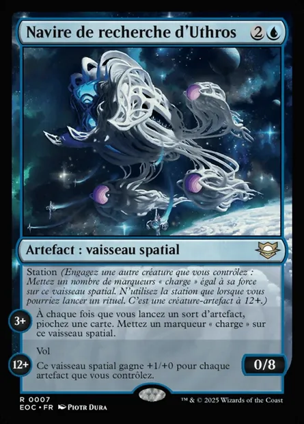 Navire de recherche d'Uthros, carte Magic EOC 7 — extension Edge of Eternities Commander