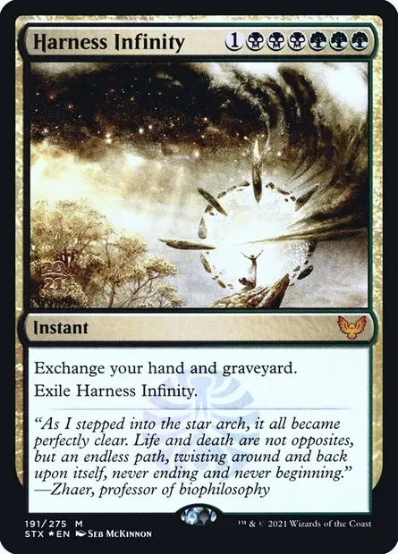 Harness Infinity, Magic card PSTX 191s — Strixhaven: School of Mages Promos set