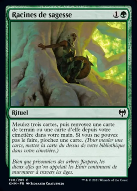 Racines de sagesse, carte Magic KHM 190 — extension Kaldheim