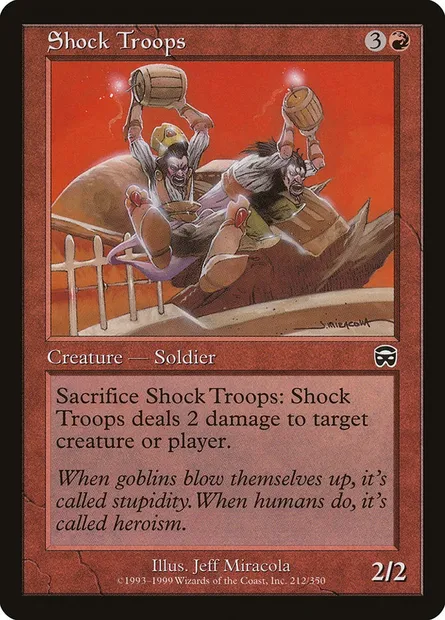 Shock Troops, Magic card MMQ 212 — Mercadian Masques set
