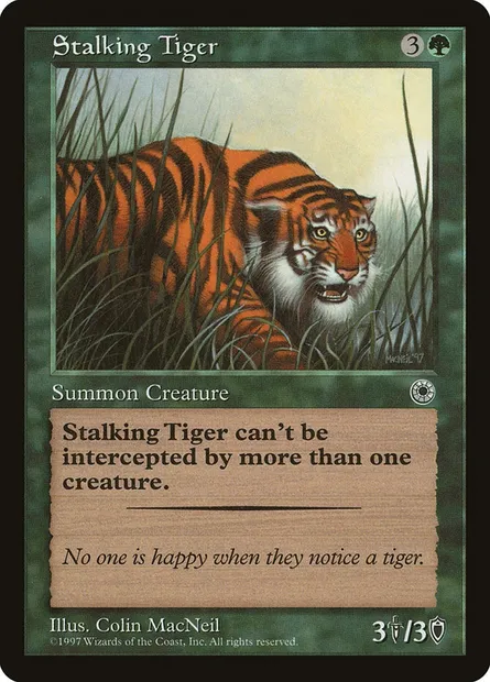 Stalking Tiger, Magic card POR 186 — Portal set