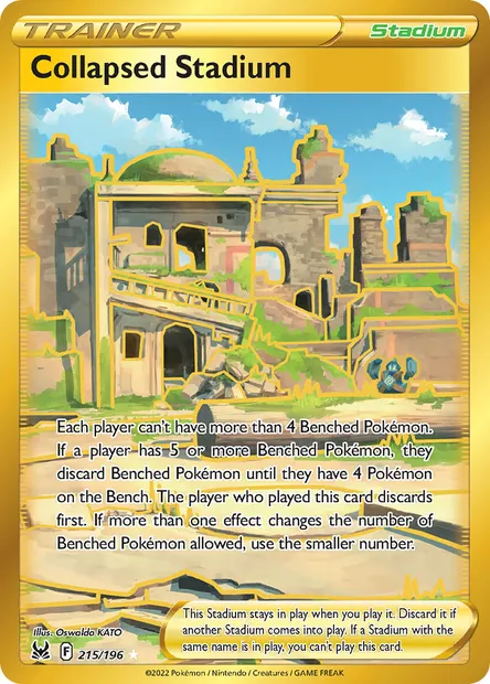 Collapsed Stadium, Pokémon card LOR 215 — Lost Origin set