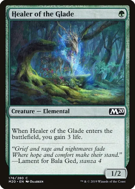 Healer of the Glade, Magic card M20 176 — Core Set 2020 set