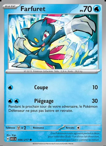 Farfuret, carte Pokémon ASC 044 — extension Héros Transcendants
