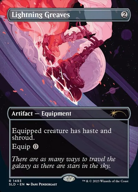 Jambières d'éclair, carte Magic SLD 1493 — extension Secret Lair Drop