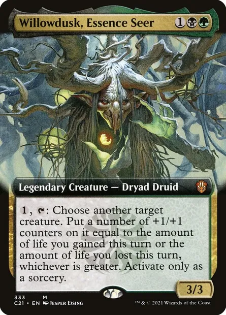 Willowdusk, Essence Seer, Magic card C21 333 — Commander 2021 set