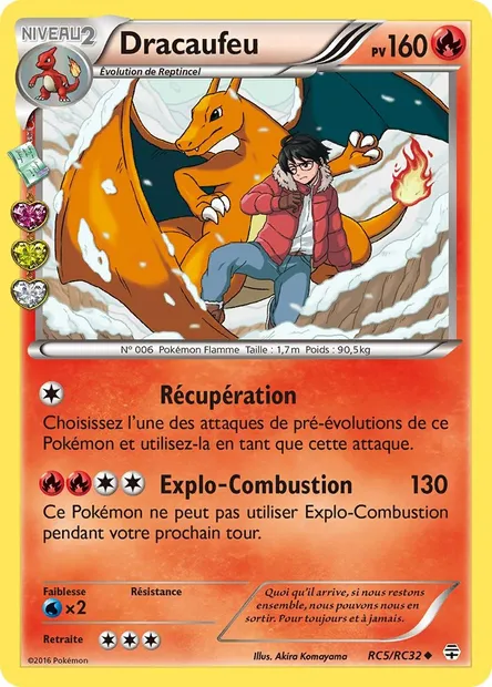 Dracaufeu, carte Pokémon GEN RC5 — extension Générations