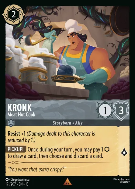 Kronk - Meat Hut Cook, Disney Lorcana card CH13-191 — Attack of the Vine! set