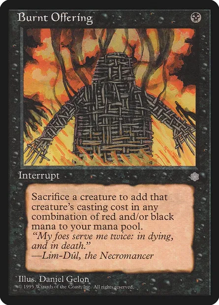 Burnt Offering, Magic card ICE 116 — Ice Age set