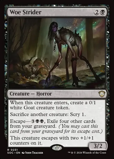 Woe Strider, Magic card SOC 231 — Secrets of Strixhaven Commander set