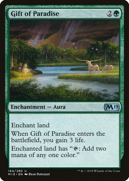 Gift of Paradise, Magic card M19 184 — Core Set 2019 set