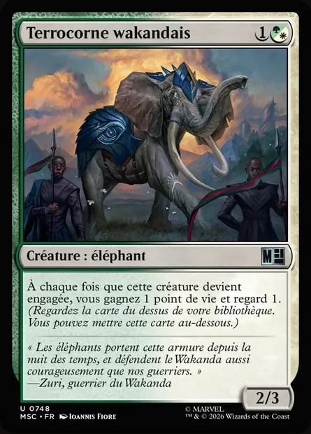 Terrocorne wakandais, carte Magic MSC 748 — extension Marvel Super Heroes Commander