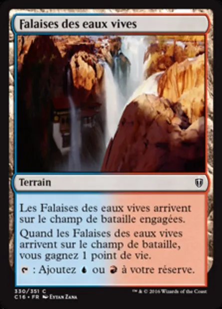 Falaises des eaux vives, carte Magic C16 330 — extension Commander 2016