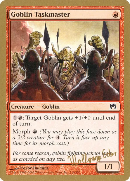 Goblin Taskmaster, Magic card WC03 we210 — World Championship Decks 2003 set