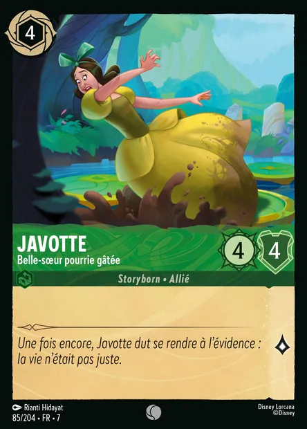 Javotte - Belle-sœur pourrie gâtée, carte Disney Lorcana CH7-085 — extension L'île d'Archazia