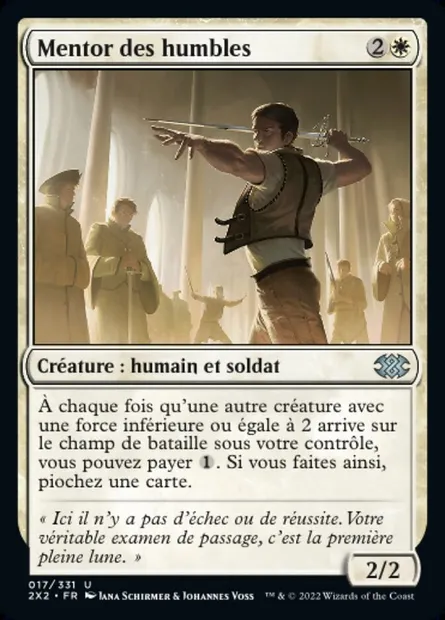 Mentor des humbles, carte Magic 2X2 17 — extension Double Masters 2022