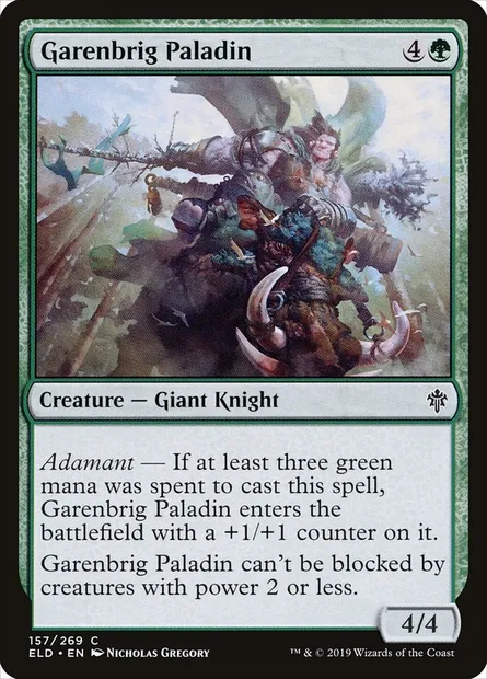 Garenbrig Paladin, Magic card ELD 157 — Throne of Eldraine set
