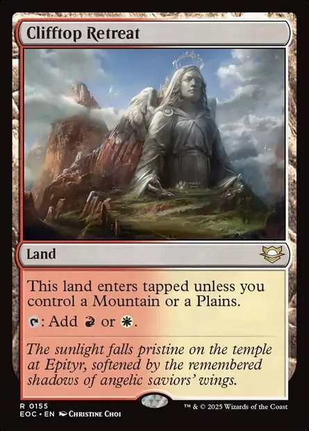 Clifftop Retreat, Magic card EOC 155 — Edge of Eternities Commander set