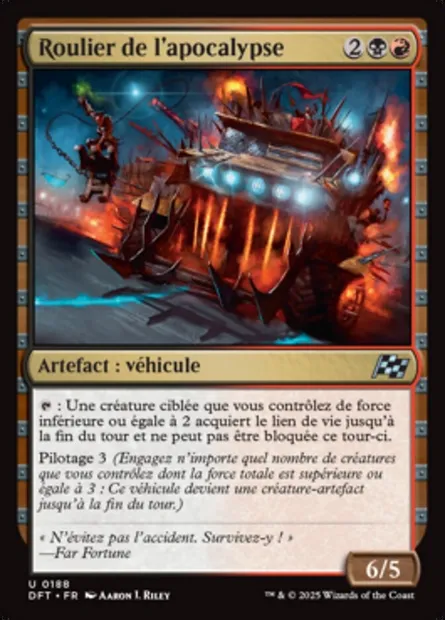 Roulier de l'apocalypse, carte Magic DFT 188 — extension Aetherdrift