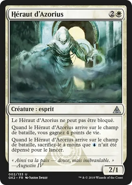 Héraut d'Azorius, carte Magic GK2 2 — extension RNA Guild Kit