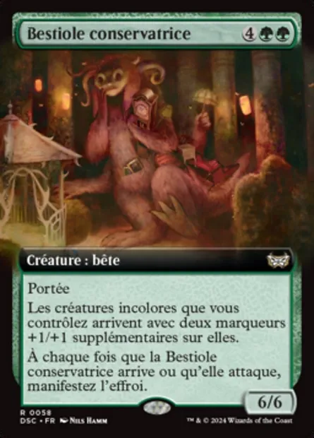 Bestiole conservatrice, carte Magic DSC 58 — extension Duskmourn: House of Horror Commander