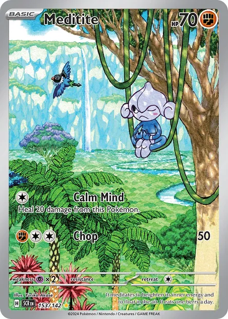 Meditite, Pokémon card SCR 153 — Stellar Crown set