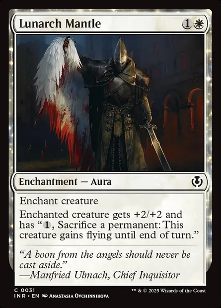Lunarch Mantle, Magic card INR 31 — Innistrad Remastered set