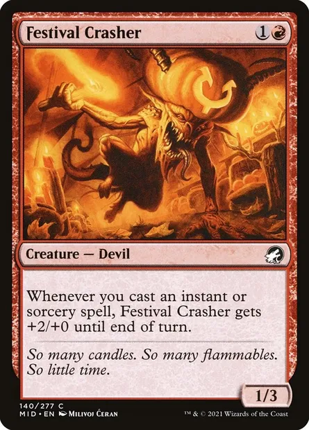 Festival Crasher, Magic card MID 140 — Innistrad: Midnight Hunt set