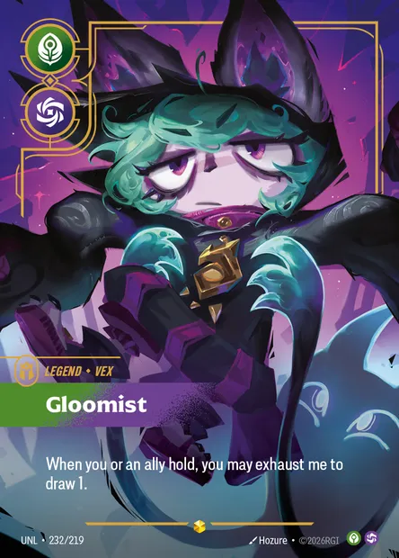 Gloomist, carte Riftbound UNL 232 — extension Unleashed