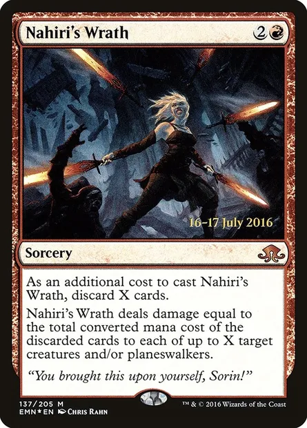 Colère de Nahiri, carte Magic PEMN 137s — extension Eldritch Moon Promos