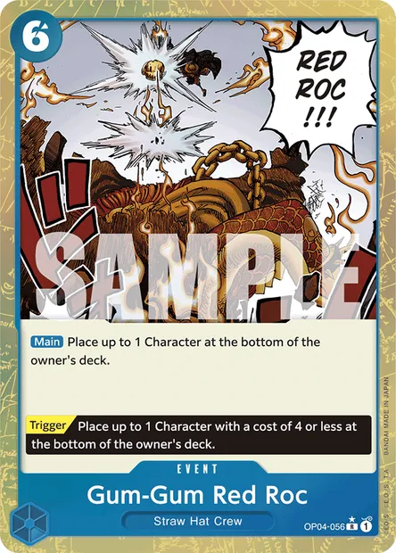 Gum-Gum Red Roc, One Piece card OP04-056 — KINGDOMS OF INTRIGUE set