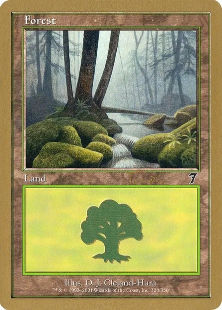 Forêt, carte Magic WC01 jt328 — extension World Championship Decks 2001