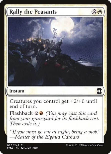 Ralliement des paysans, carte Magic EMA 25 — extension Eternal Masters
